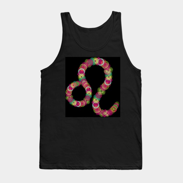 Spirograph Leo Zodiac Horoscope Symbol Tank Top by RachelEDesigns